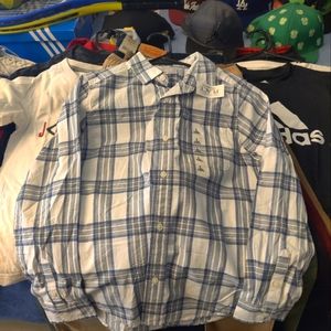 The Children’s Place Boys Plaid Poplin Button Up Shirt Size 12